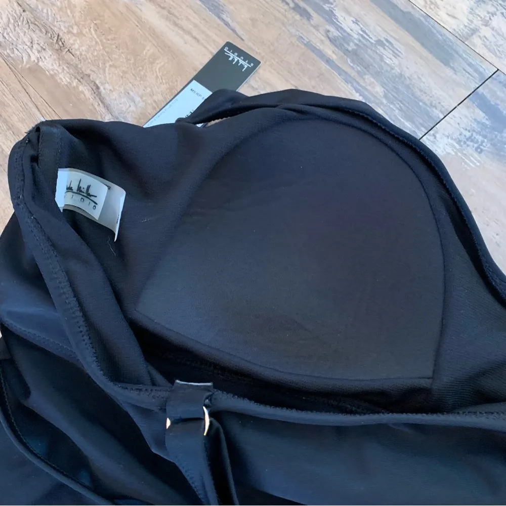 Nicole Miller Women's Ruffle Tier Tankini Swimsuit Top Bottoms Black 3X Rtl $196 - Image 4