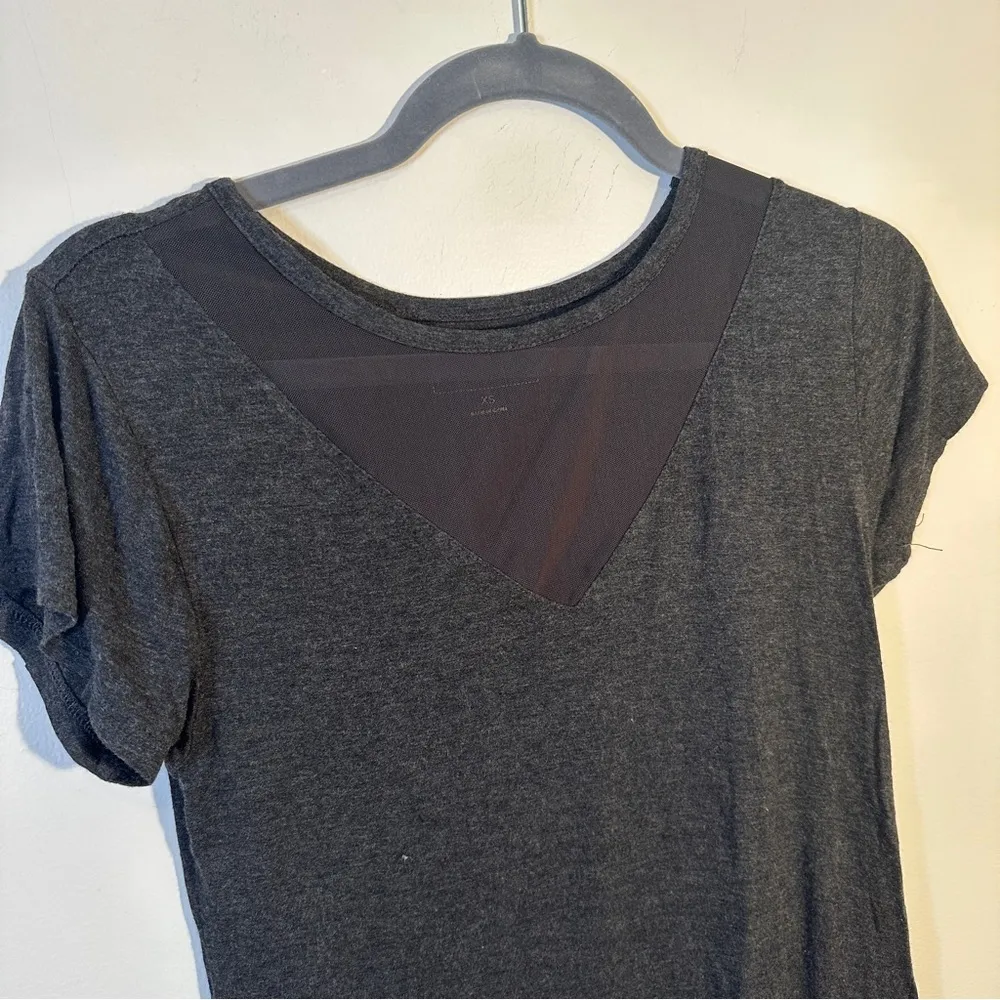 Adam Levine Grey Mesh V Neck Blouse Size XS - Image 2