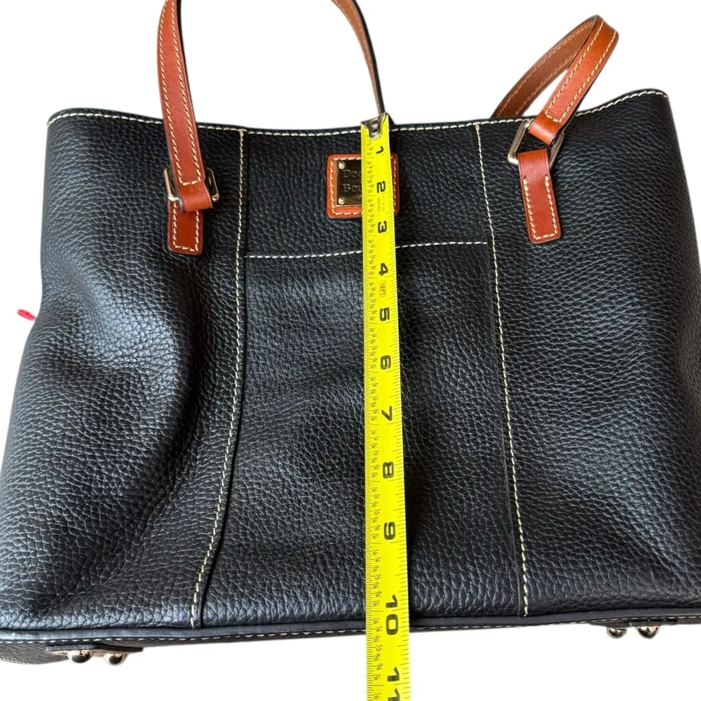 Dooney & Bourke Pebble Collection Small Lexington Leather Shopper Tote Bag Black - Image 7