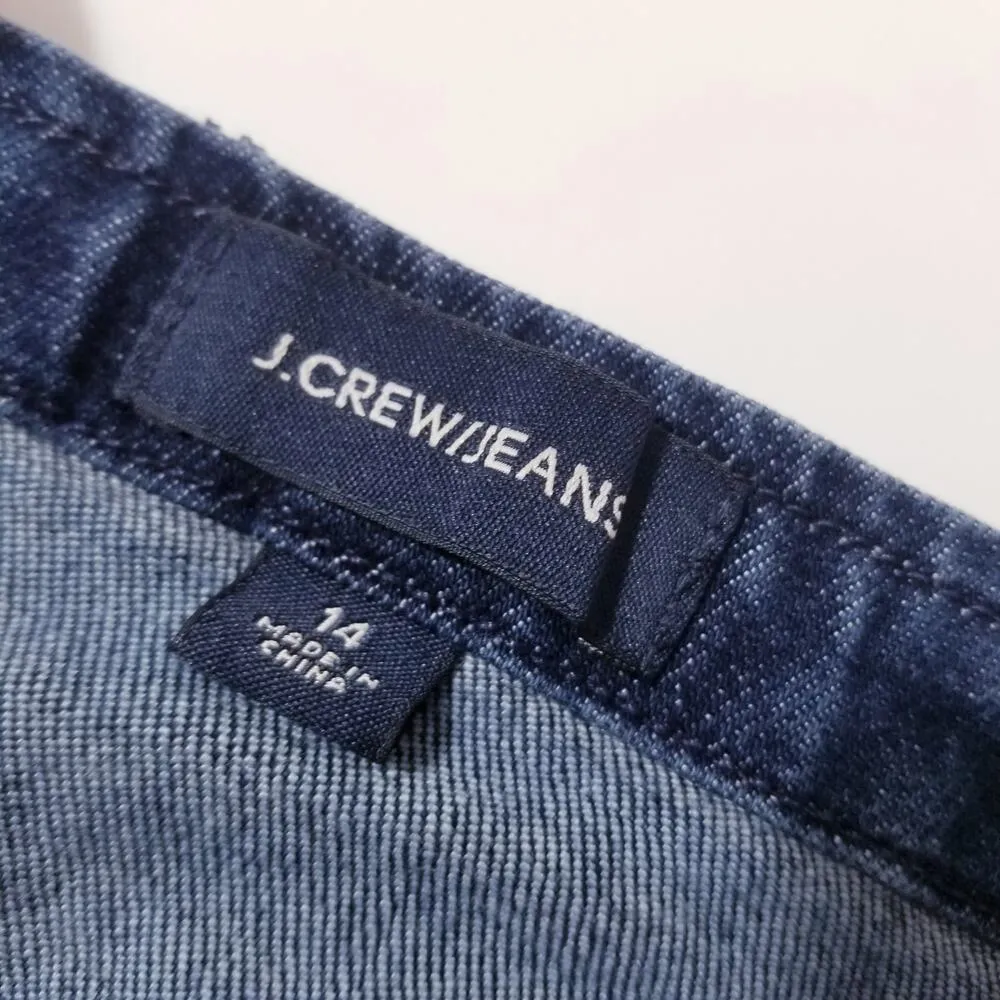 J. Crew Jeans Overall Dark Wash Denim Blue Jumpsuit - Image 3