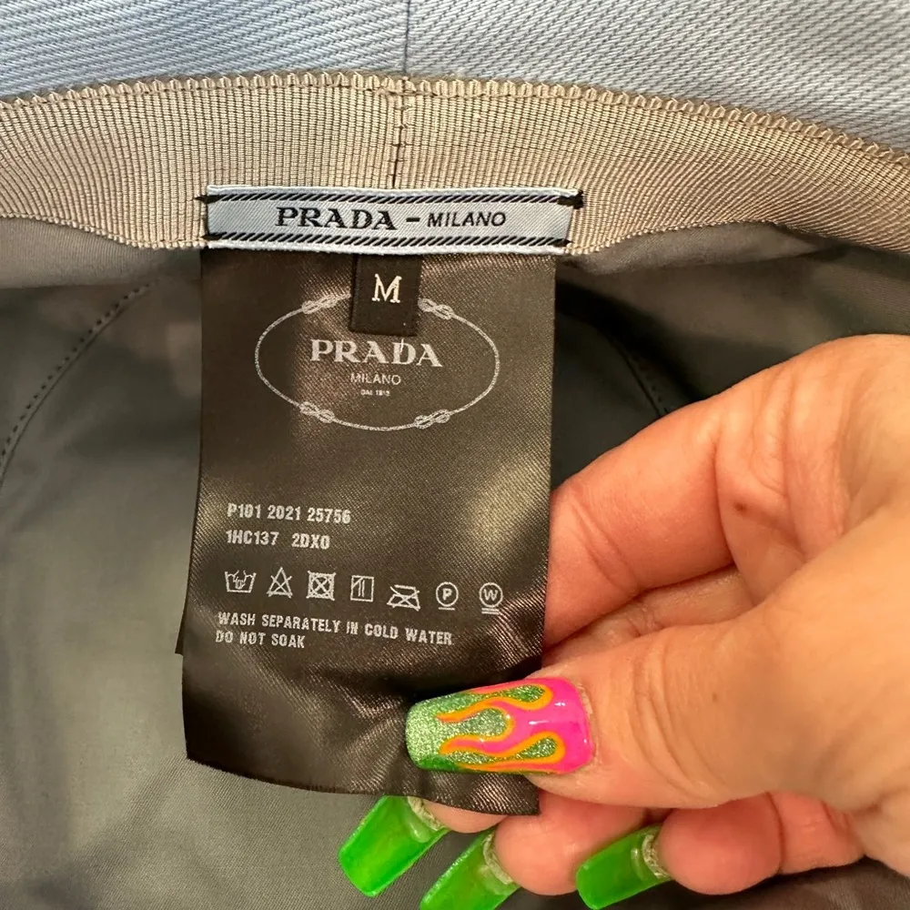 Prada Logo Embroidered Terrycloth Bucket Hat - Image 7