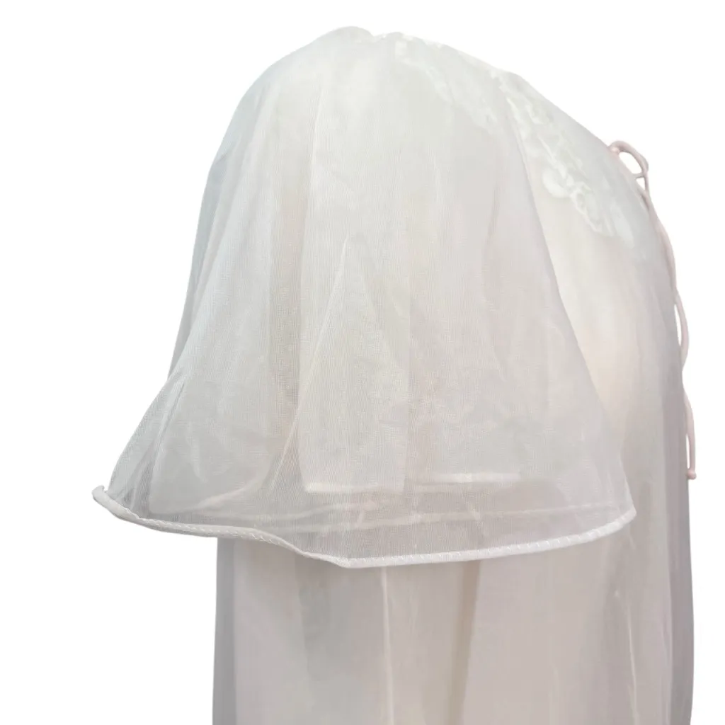 Vintage 1950s Vanity Fair White Sheer Lingerie Nightgown Babydoll & Robe S - Image 14
