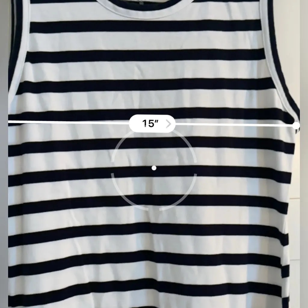 J. Crew Navy and White Striped Maxi Dress Cotton Nautical Preppy Classic Small - Image 6