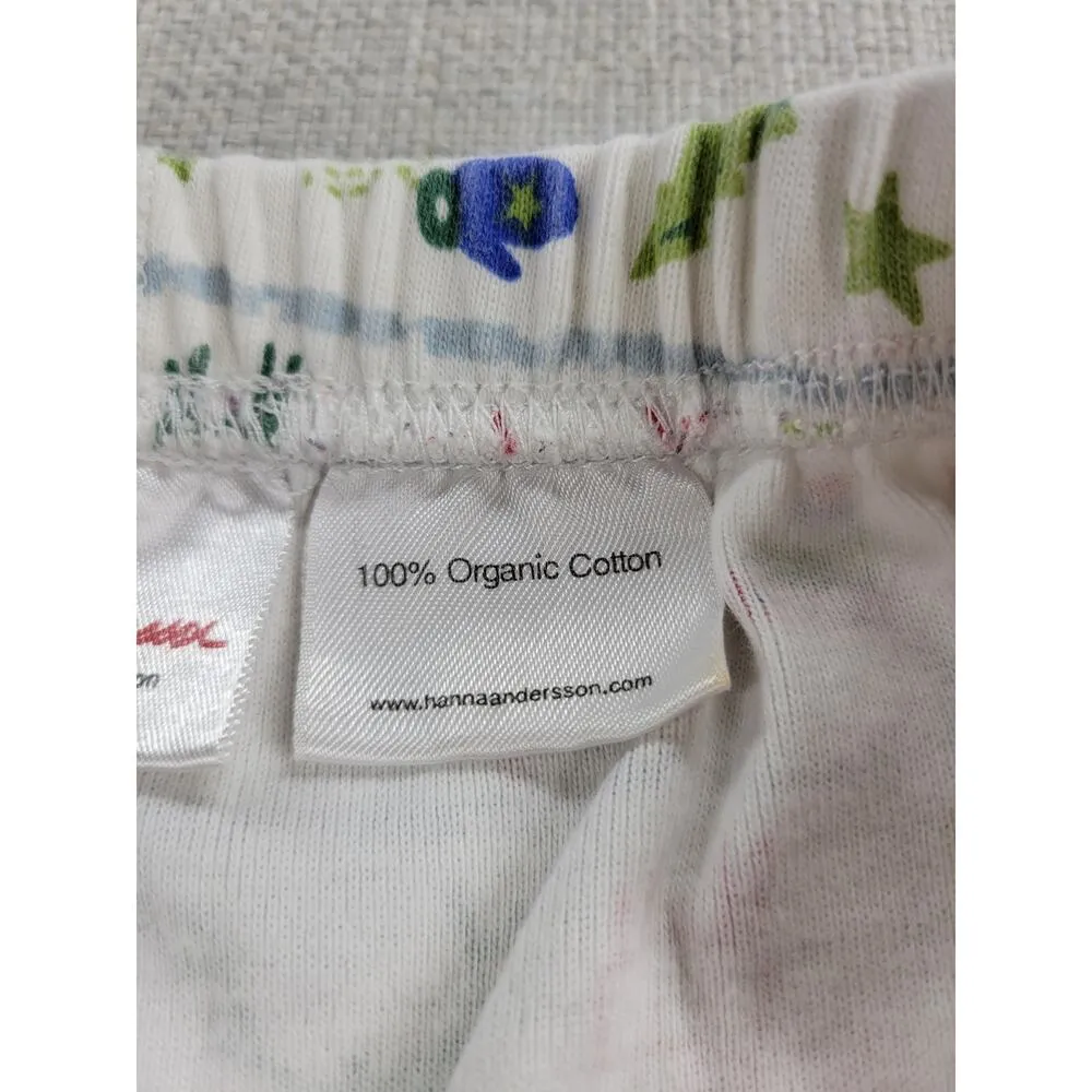 Hanna Andersson Womens Pajama Pants Size S White Christmas Print Organic Cotton - Image 6