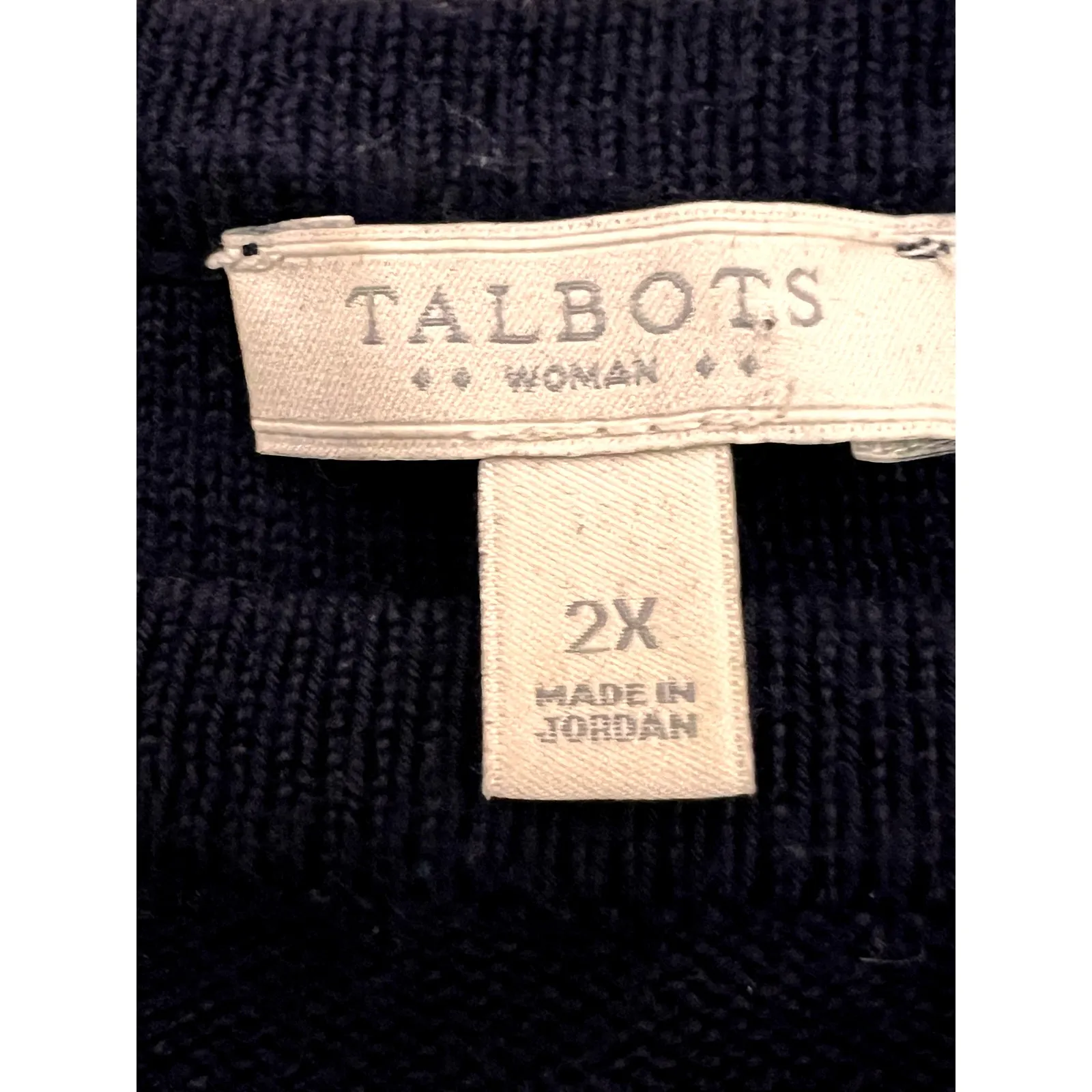 Talbots womens size 2X sweater teal/grey striped business casual, church - Image 6