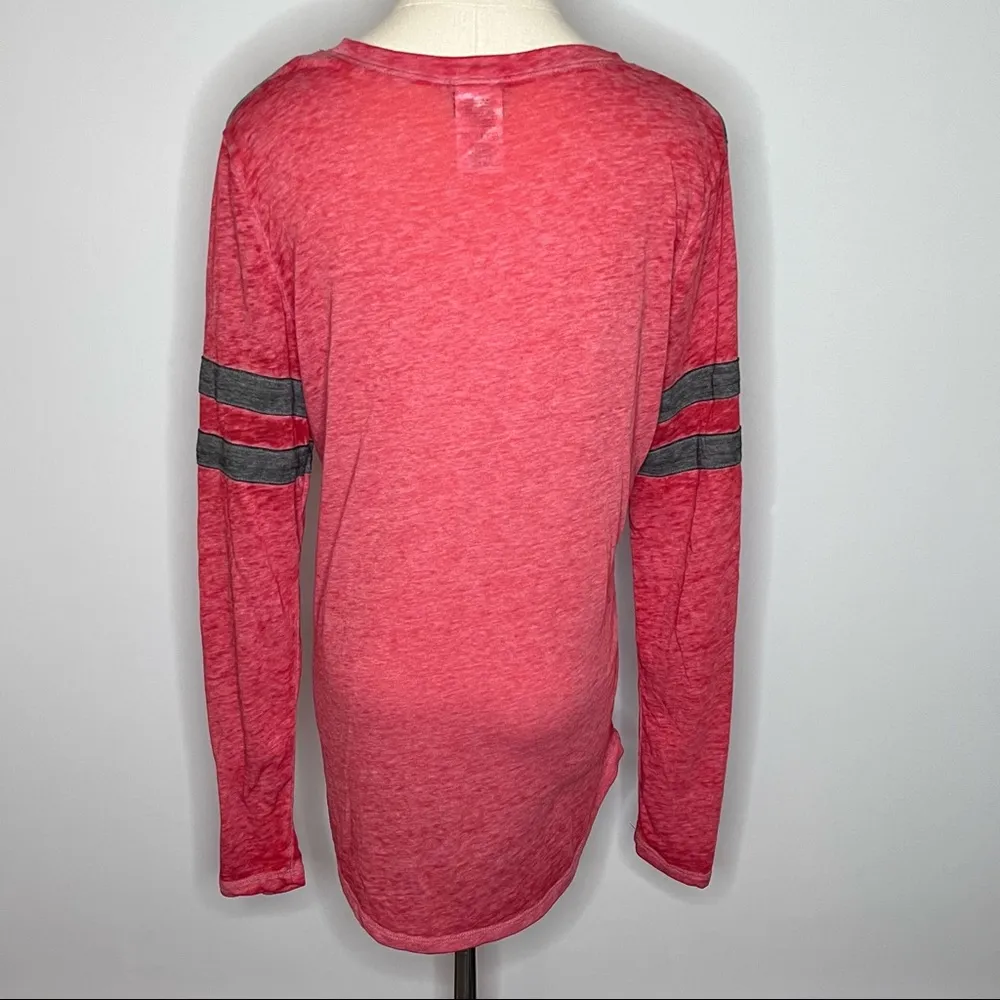 BATMAN Harley Quinn Red Gray Graphic Long Sleeve Shirt Juniors Large Size undefined - Image 6