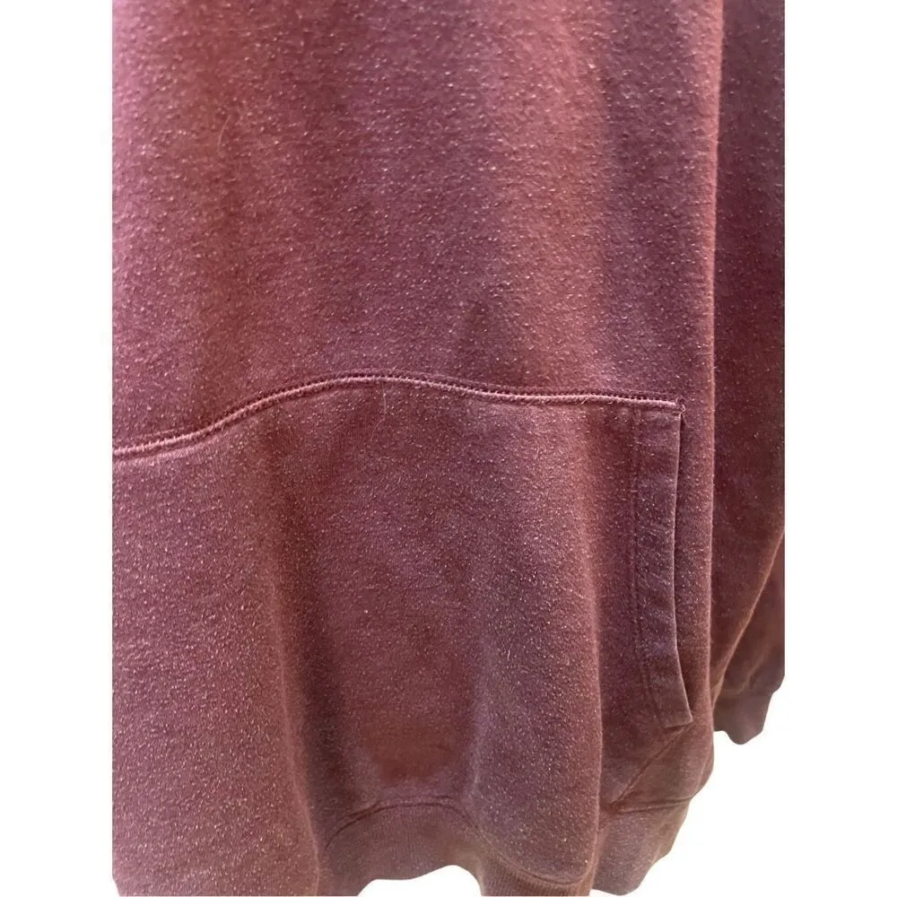 Volcom Maroon/Mauve Pullover Unisex Hoodie Size XL - Image 7