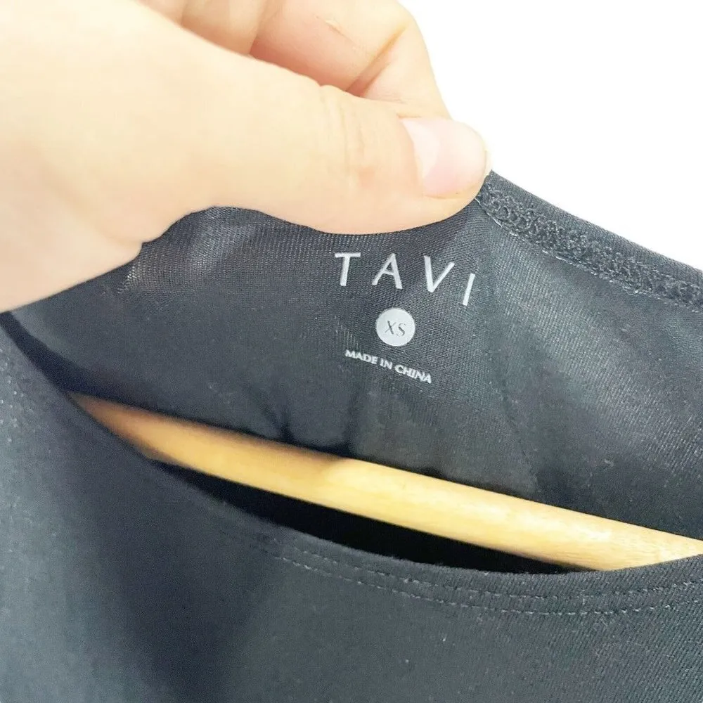 Tavi Black Gold Snake Skin High Low Print Tank Top Sleeveless Sz XS - Image 4