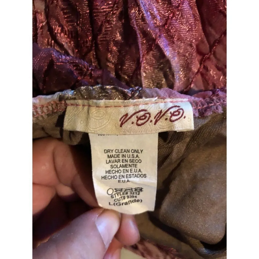 V.O.V.O. Asymmetrical Artsy Boho Cocktail Dress L Vintage Late 1990s Size L - Image 8