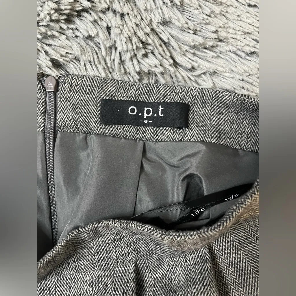 O.P.T Women’s Gray Pencil Skirt Size 6 - Image 3