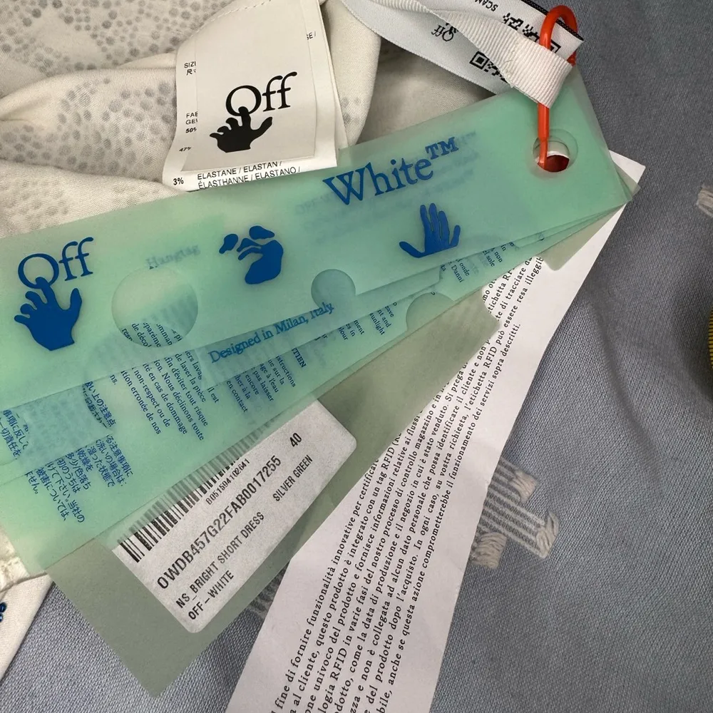 OFF-WHITE Gender Inclusive Bright Crystal Embellished slip dress size 40 - Image 13