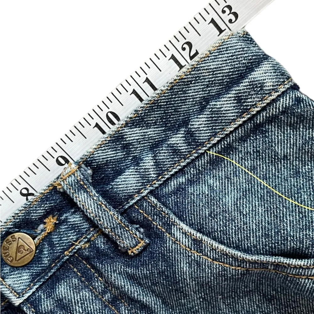 Vintage Georges Marciano Guess Blue Denim Skirt Size 27 USA Made A4 - Image 7