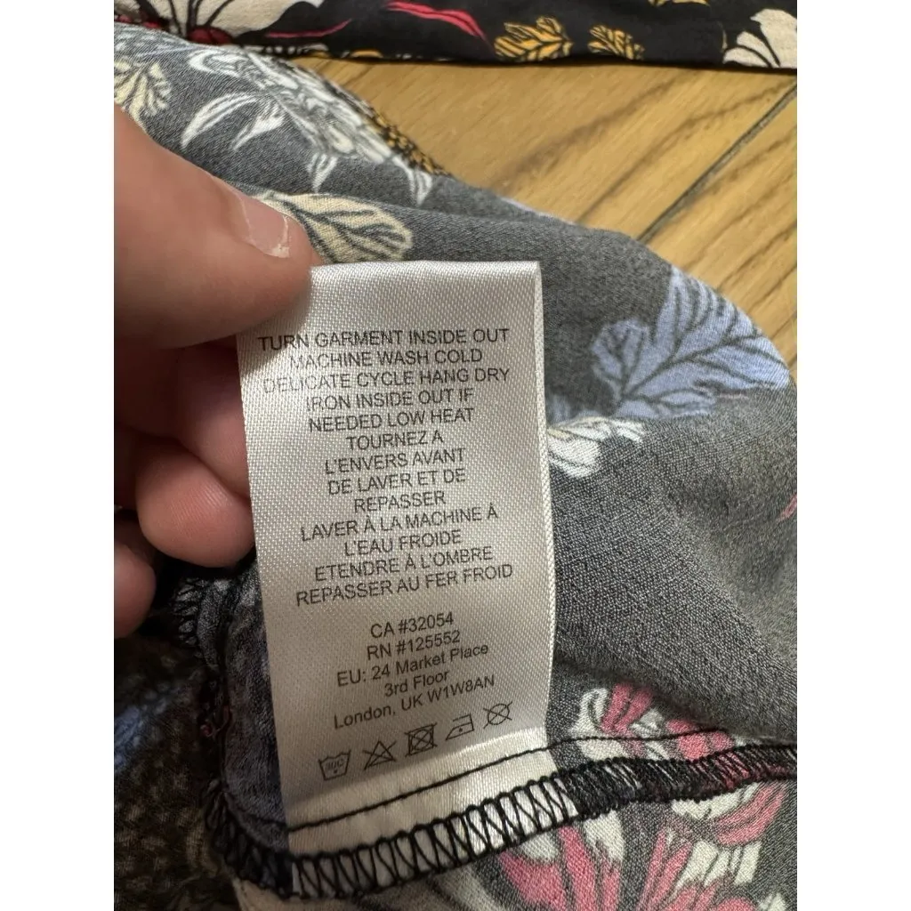 Anthropologie Dolan Women Shirt Medium Ruffle Floral‎ Red Romantic Tiered Boho - Image 12