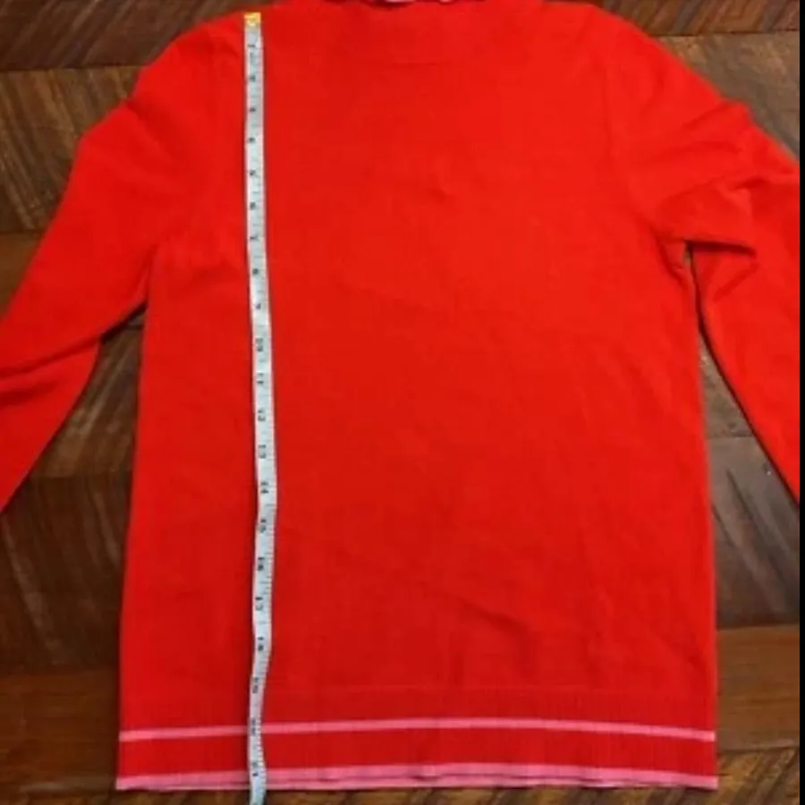 Pearl Lela Rose Poppy Ruffle Turtleneck Red - Image 7