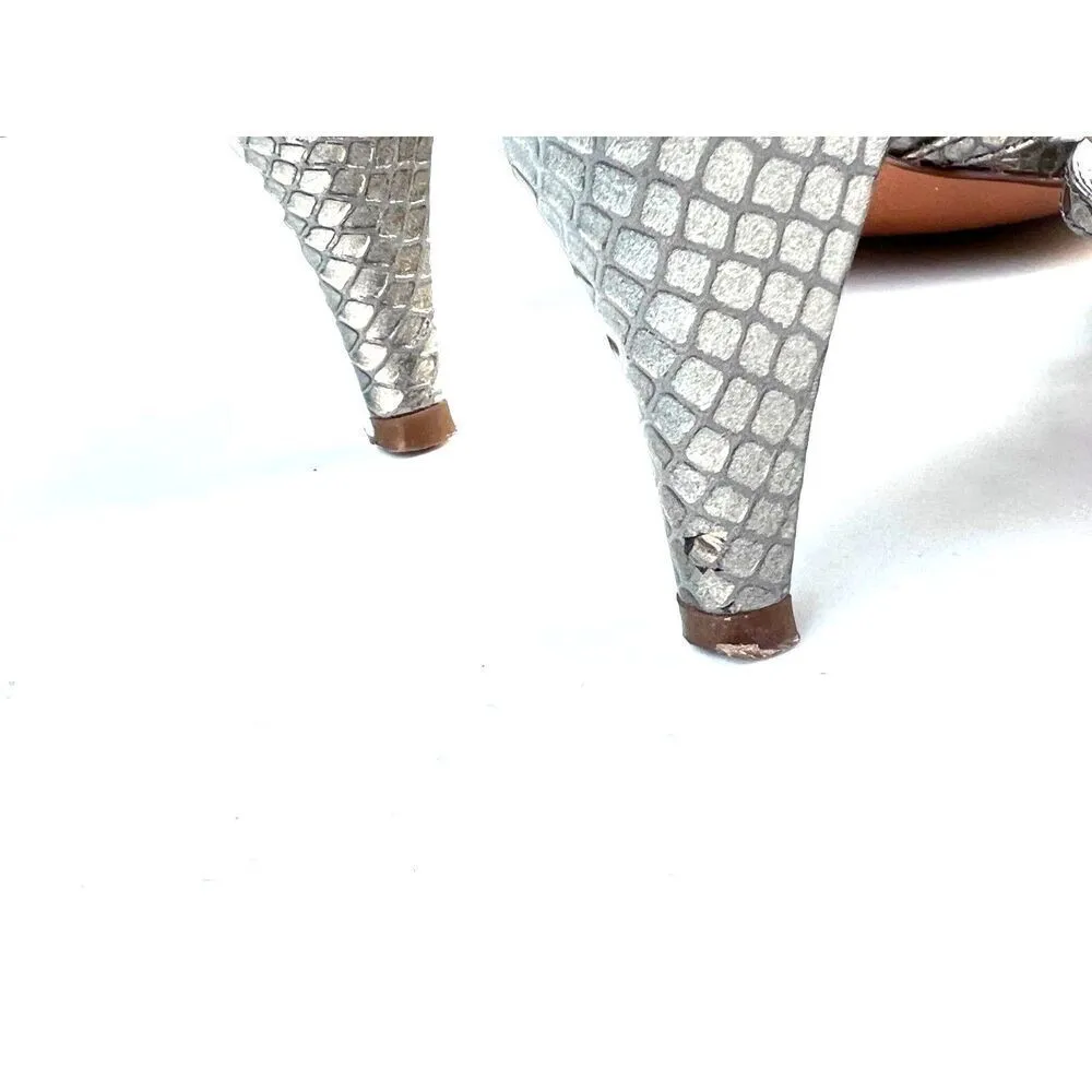 Loft Loft Womens Shoes Heels Sandals Strappy Silver casual Size 7 M - Image 6