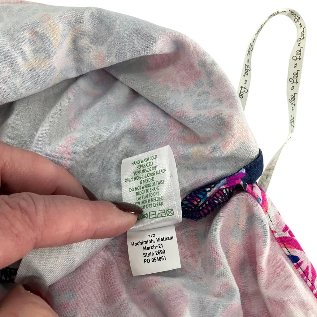 Lilly Pulitzer Bingham midi Halter dress high tide Turtle amazeme missing tie L - Image 7