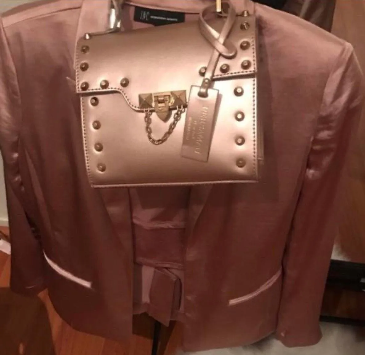 Persaman New York Satin Pink Purse - Image 4