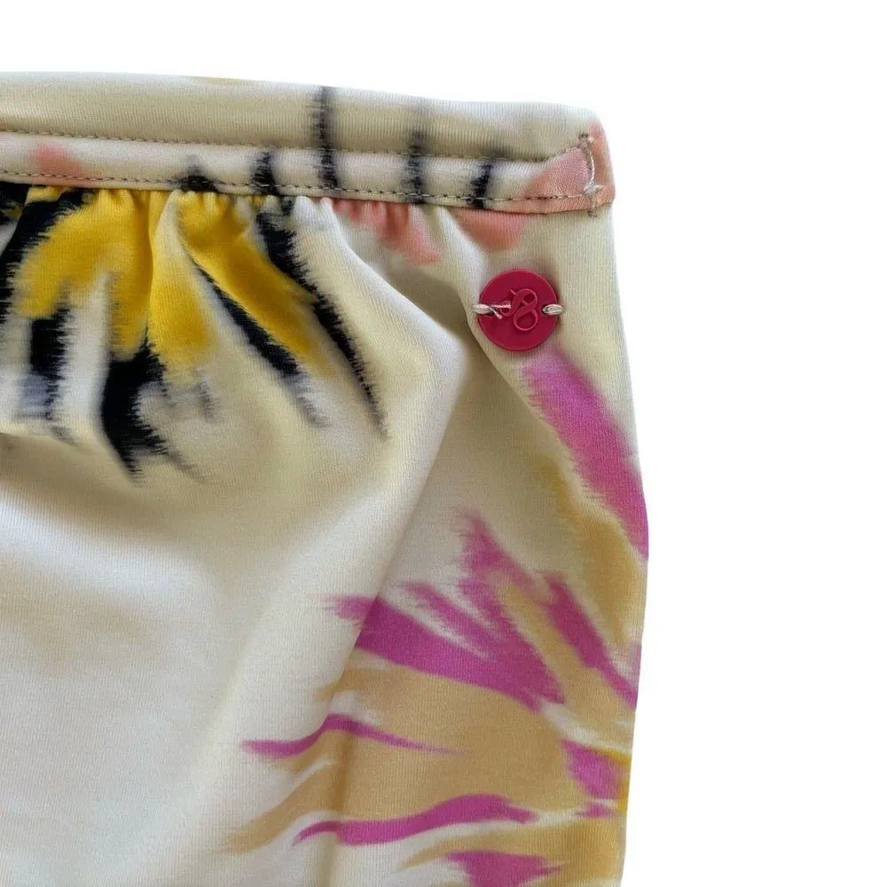 Scotch & Soda White Multicolor Floral Print Halter Tie Bandeau Bikini Top Sz XL - Image 2