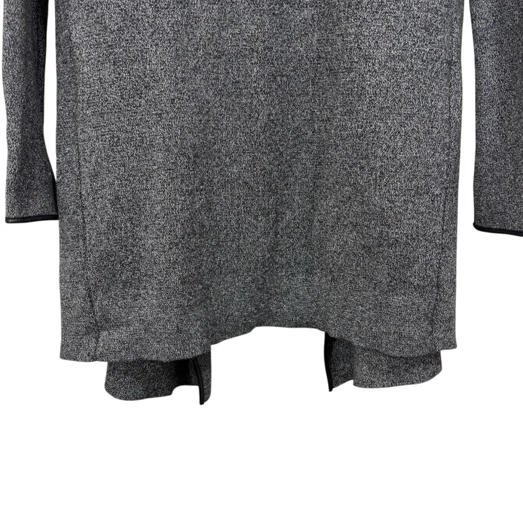 Zara Knit Gray Black Waterfall Cardigan Size Medium Womens - Image 12