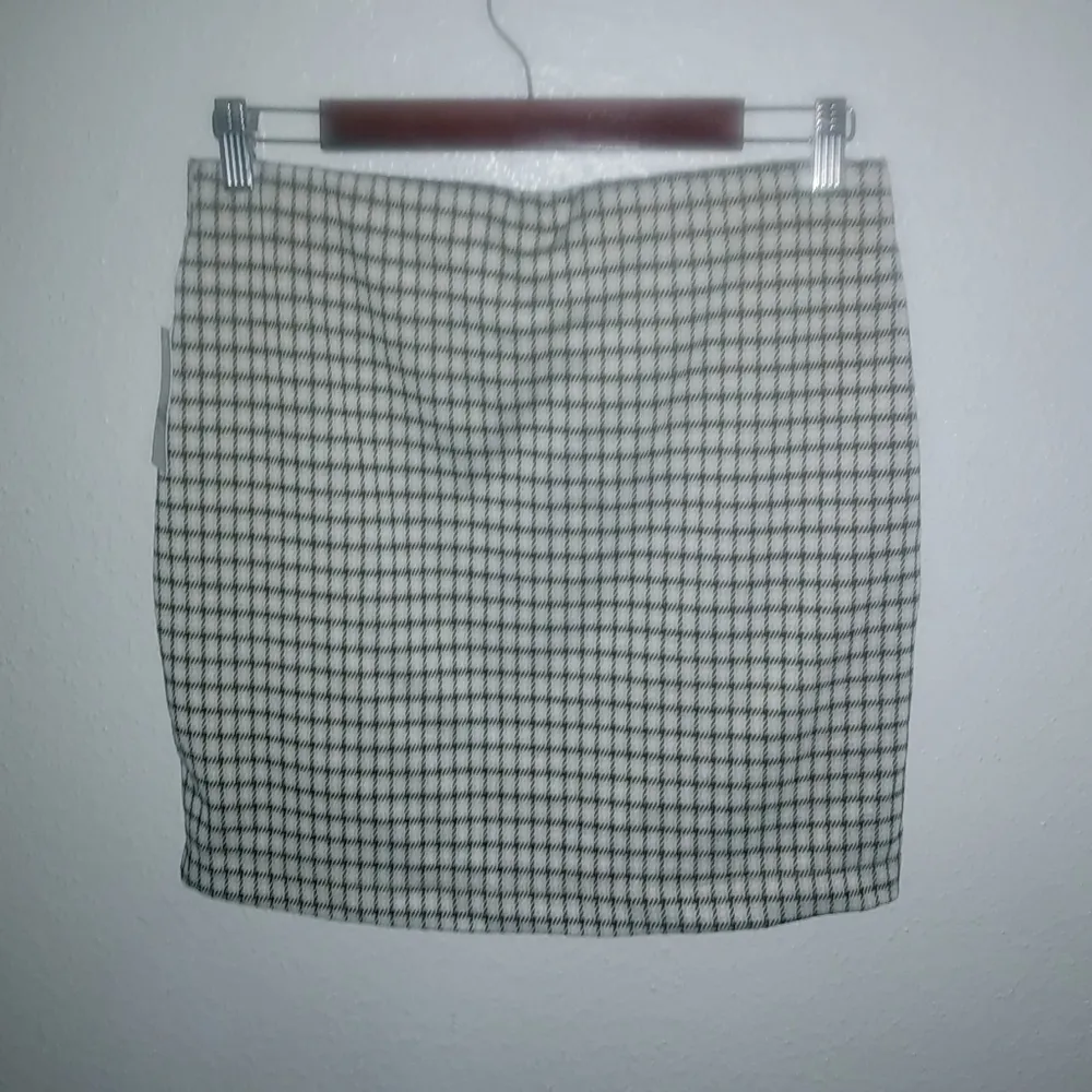 Vylette L Pencil Mini Skirt Black Beige Houndstooth Checked New! Size L - Image 7