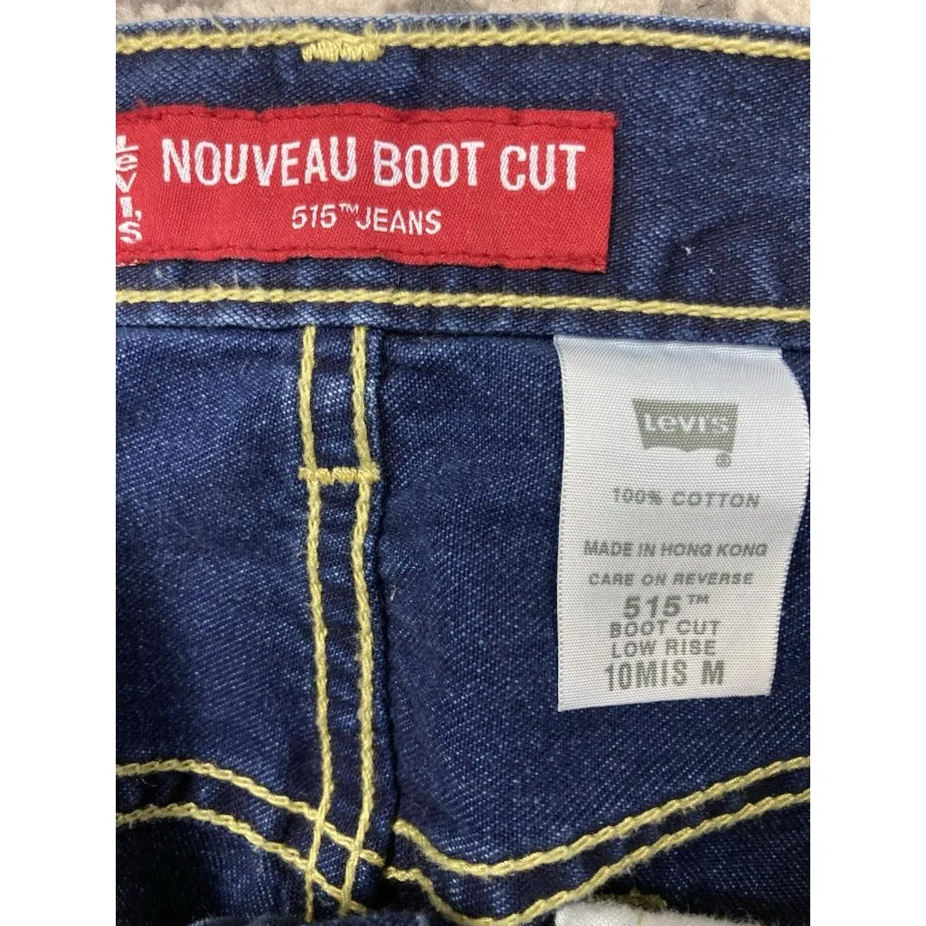 *Levi Strauss 515 Nouveau Boot Cut Womens Denim Jeans 10 Mis Blue Cotton Zip - Image 4
