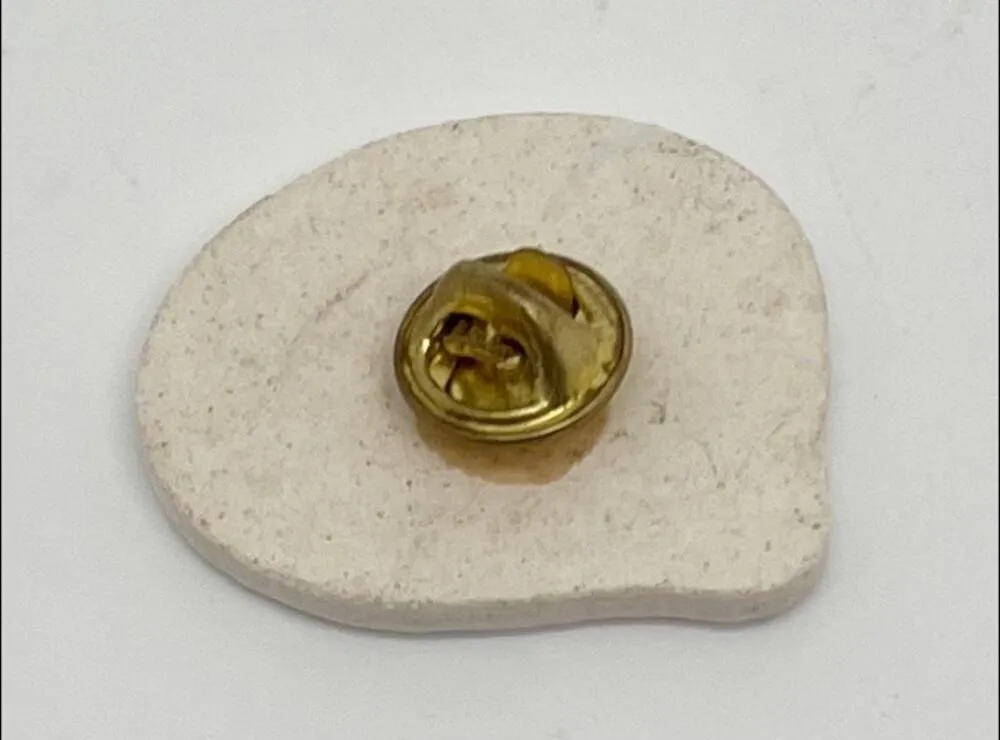 Vintage 80s 90s Jesus Is The Reason For The Season Ceramic Christmas Pin White - Image 2