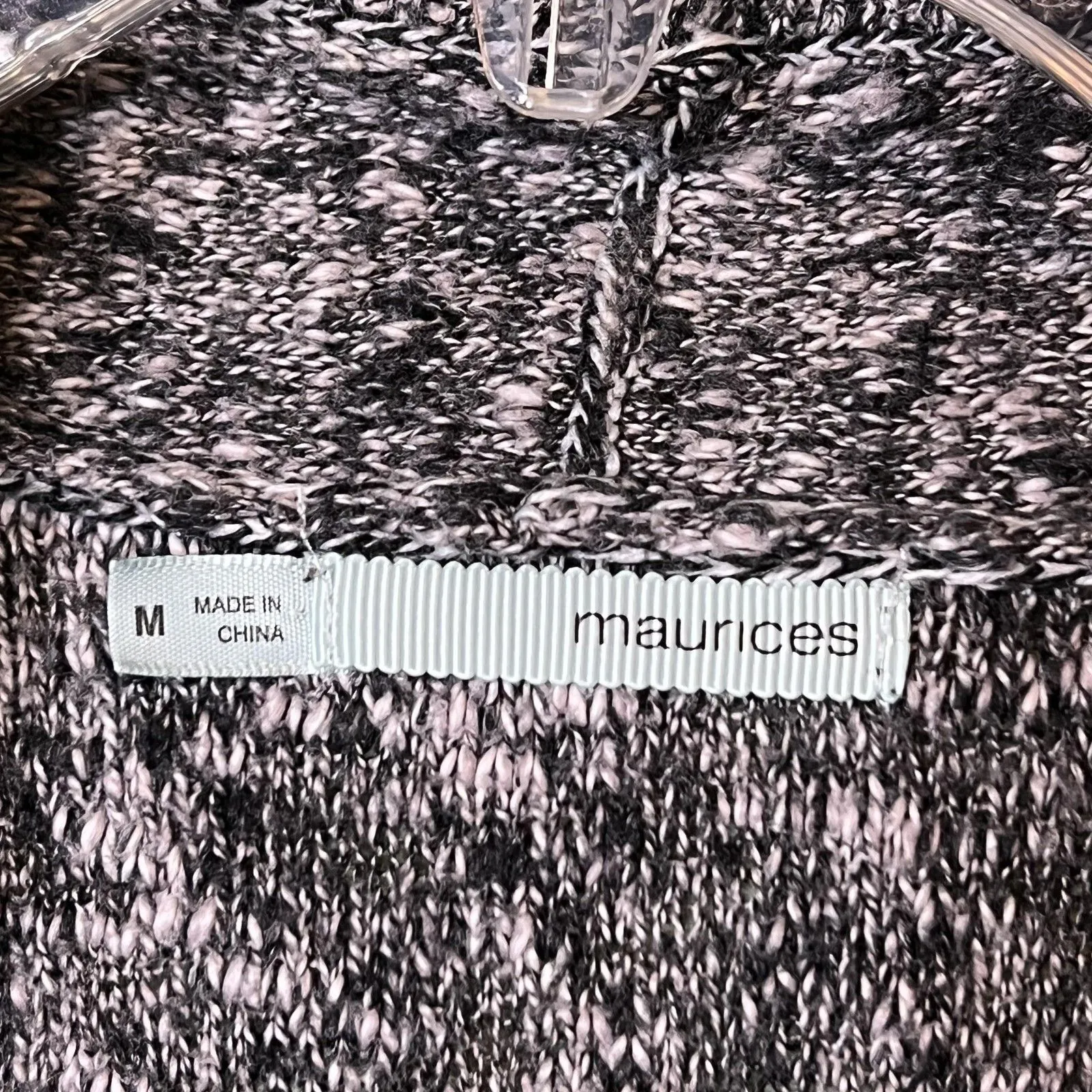 Maurices Sweater Vest Womens Medium Gray Marled Open Front Pockets Button Knit - Image 4