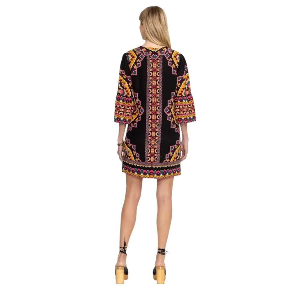 JOHNNY WAS Lunna Shift Mini Dress SilK Blend Kalessa Size M NEW Bohemian - Image 2