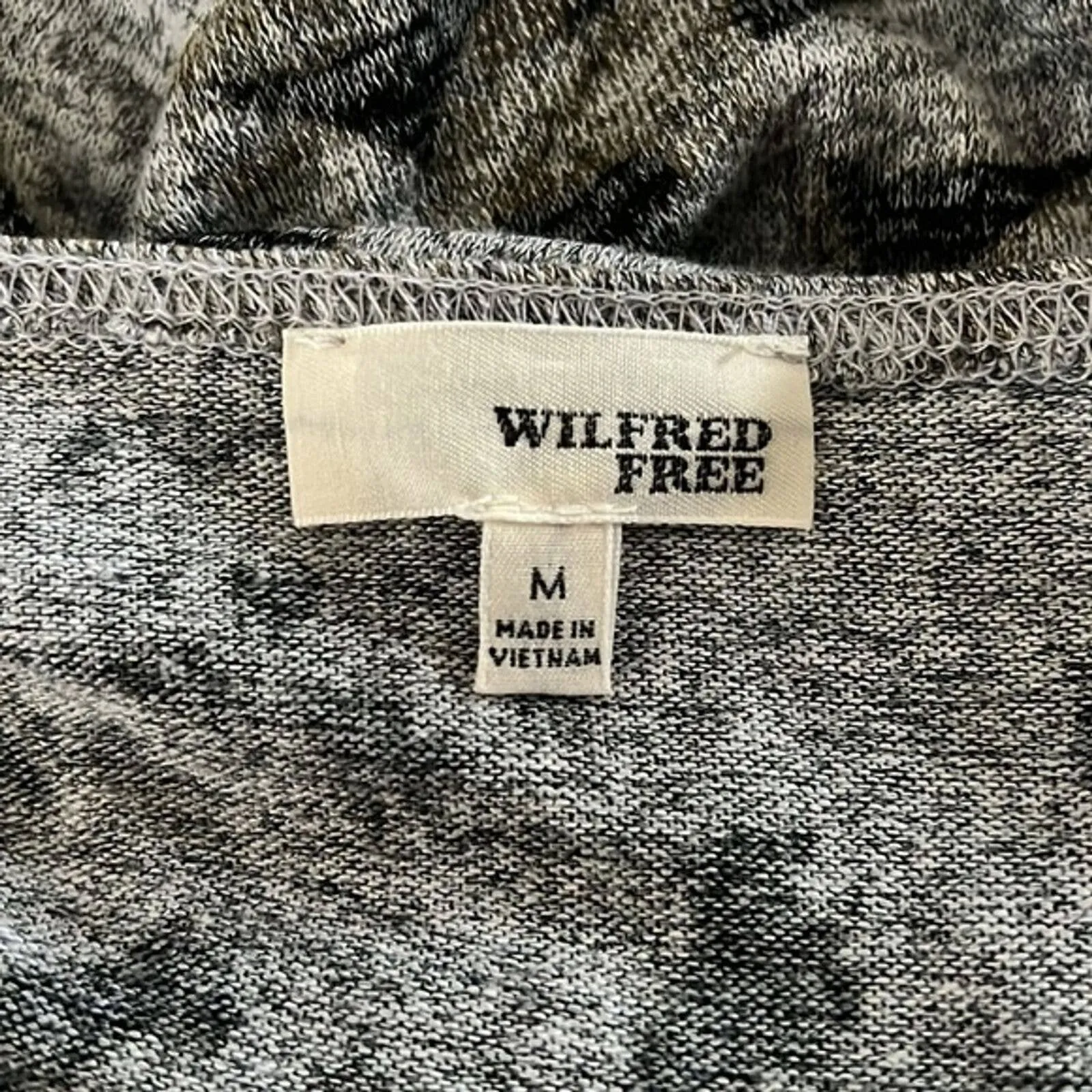 Aritzia Wilfred Free Dress Womens Medium Gray Black‎ Faux Wrap Classic Preppy - Image 6