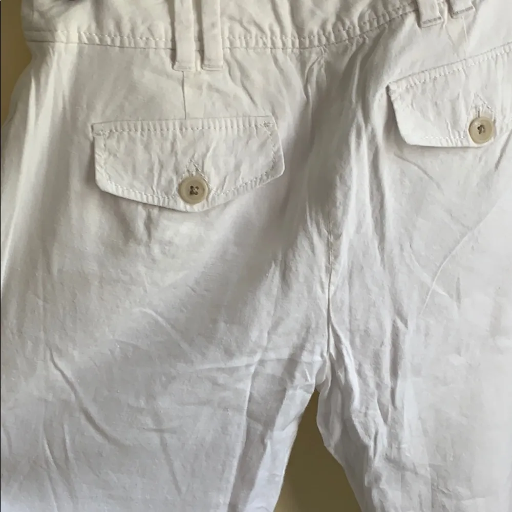 Banana Republic Martin Fit White Linen Pants 4L - Image 5