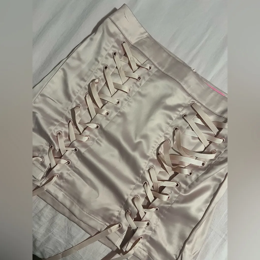 Sugar Thrillz Ballet Slipper Pink Satin Skirt Size M - Image 4