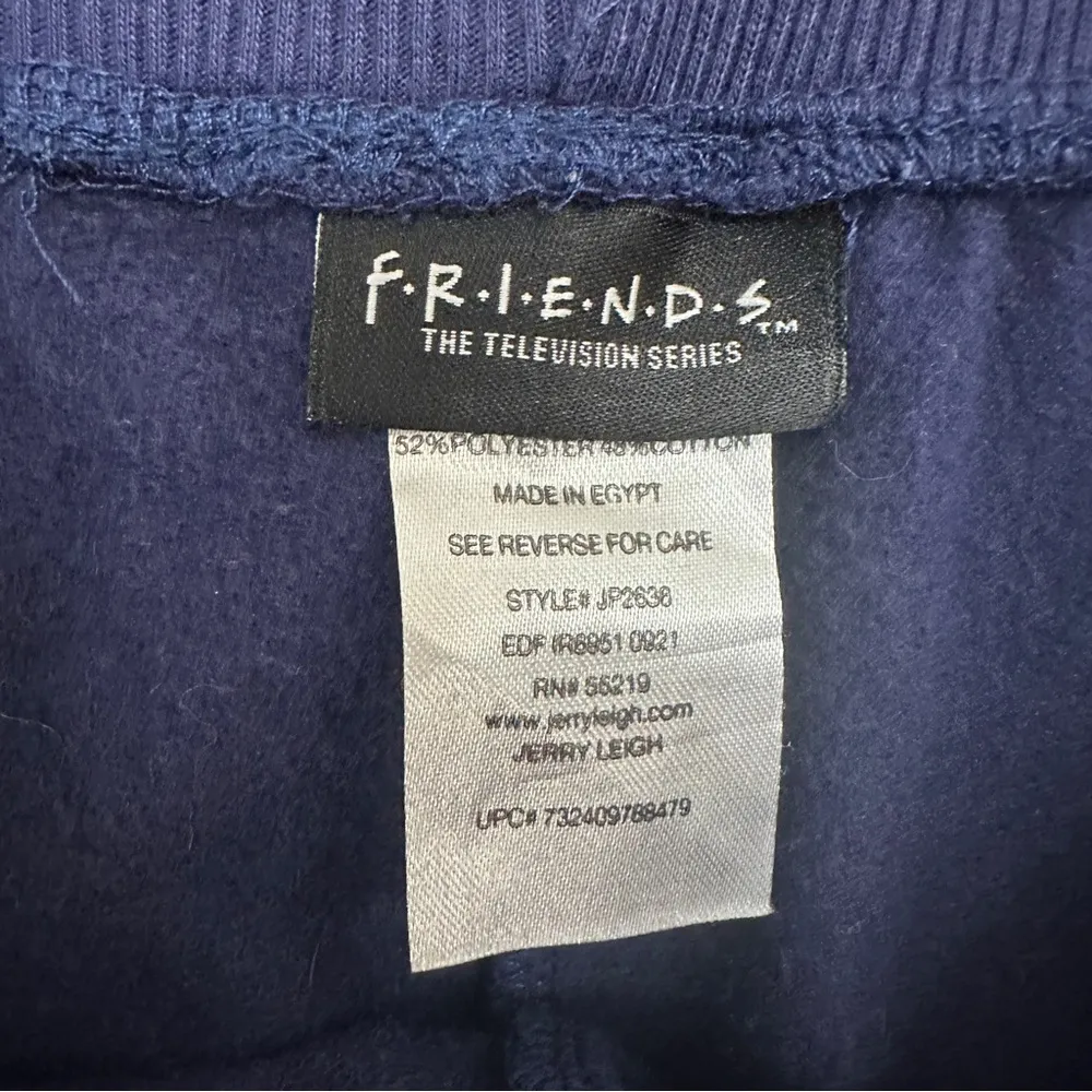 Friends The Television Series Blue Joggers Sweatpants Womens Size XS Drawstring - Image 9
