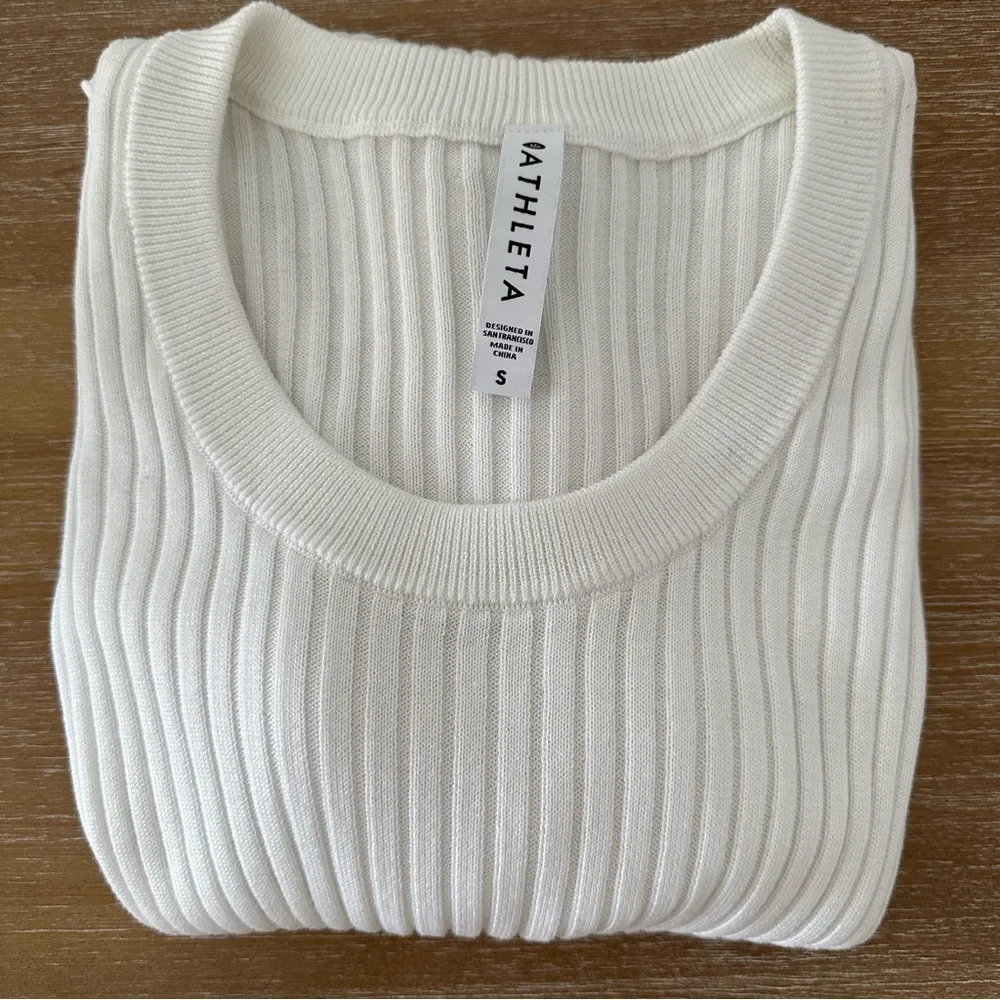 Athleta Ribbed White Sweater - Image 7