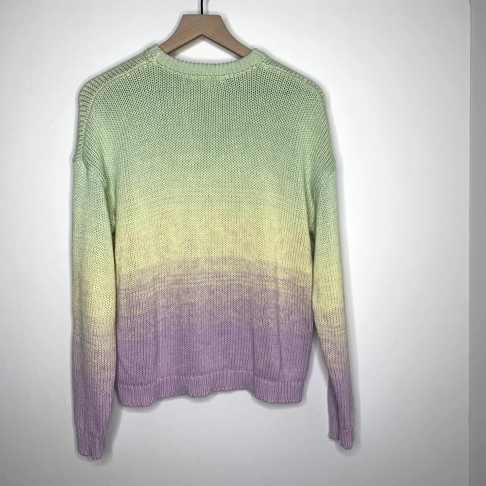 Olivia Rubin Aria Ombré Rainbow Sweater Pastel Ombre Womens XS Green - Image 7