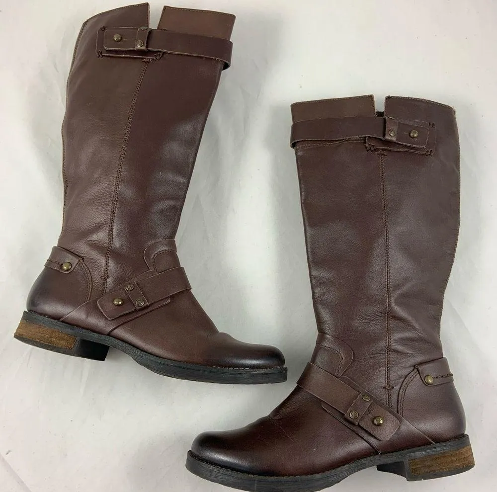 7.5M Crown Vintage Brown buckle Zip Western Boot Size 7.5 - Image 2