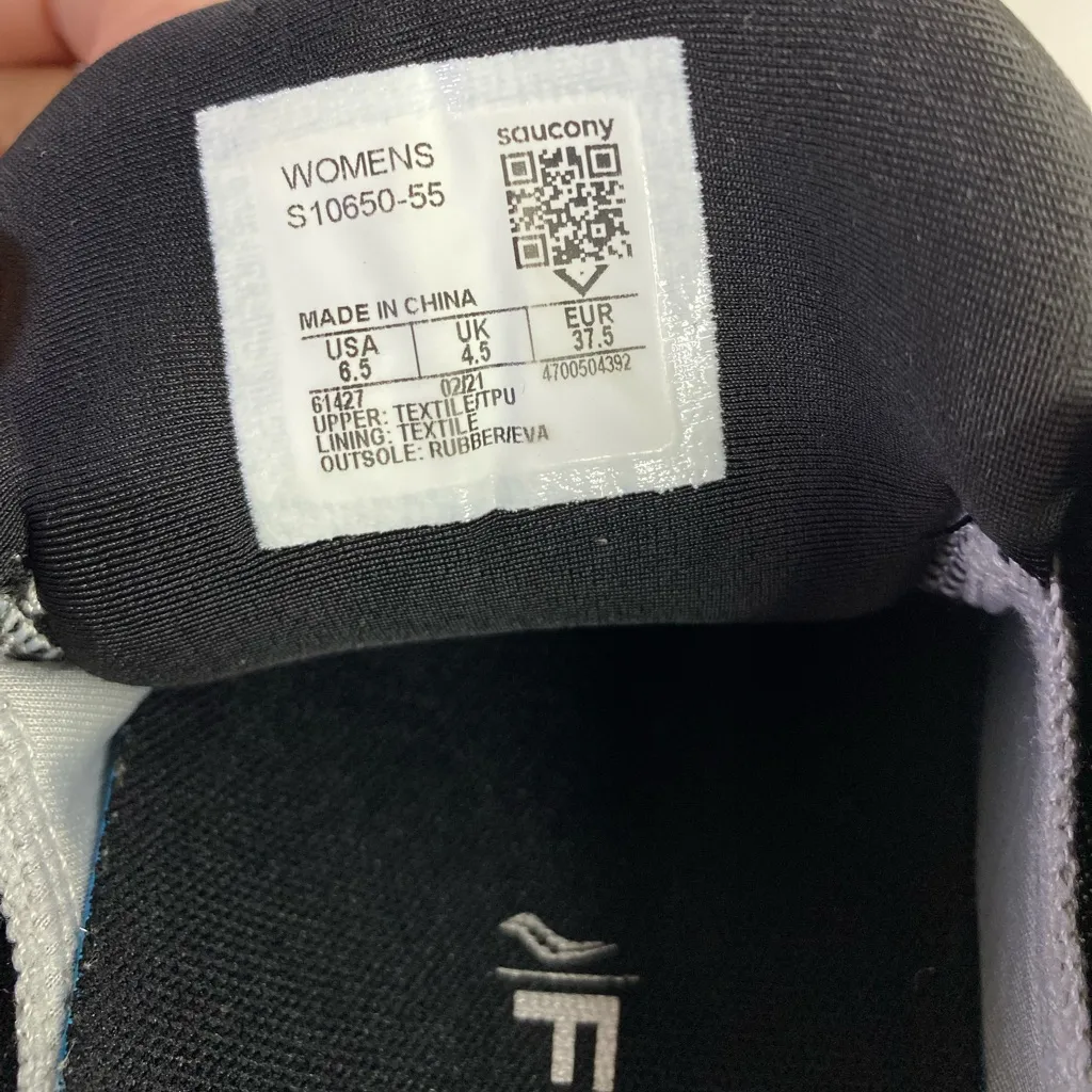 Saucony Ride 14 Women’s 6.5 Running Shoes Gray Pink Lace Up Athletic Comfort - Image 7