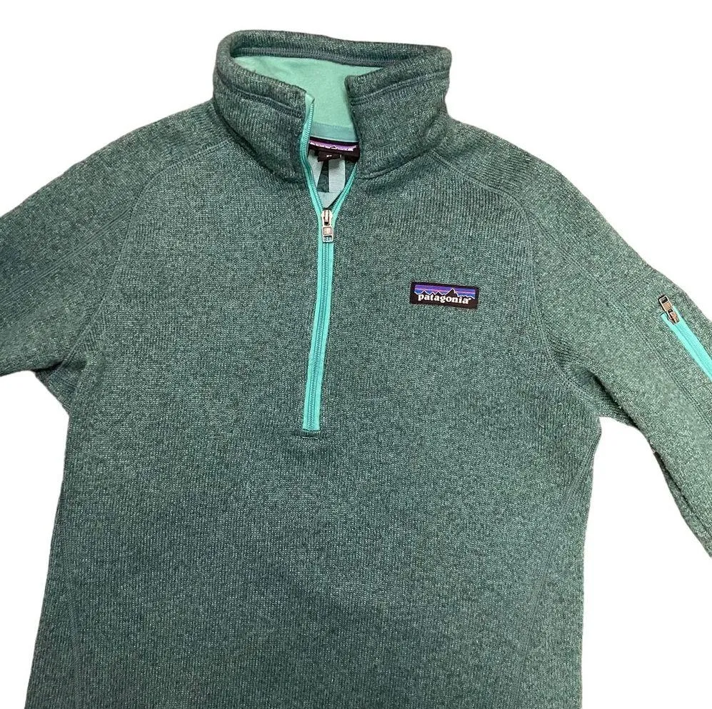 Patagonia XS Womens Better Sweater Quarter Zip Pullover Mogul Blue - Image 2
