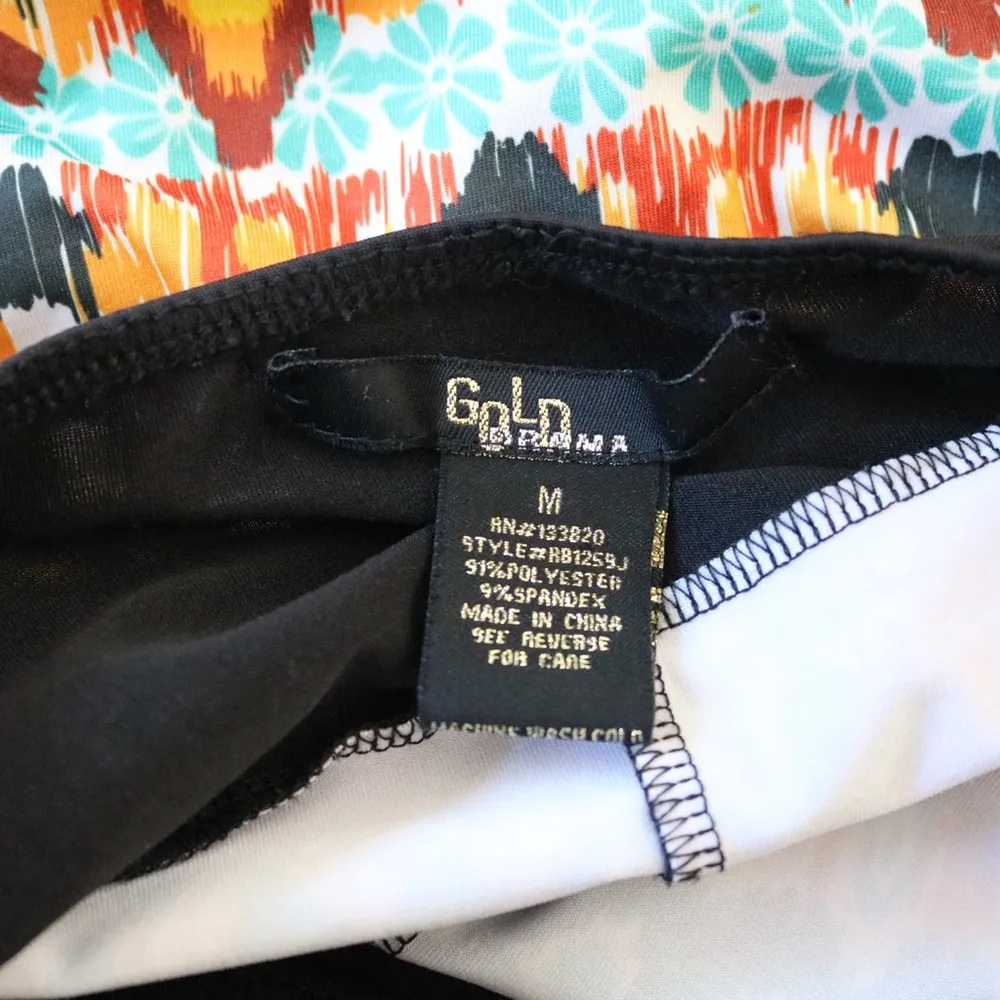 Drama Gold Multicolor Beaded Bandeau Maxi Dress Black Size M - Image 8