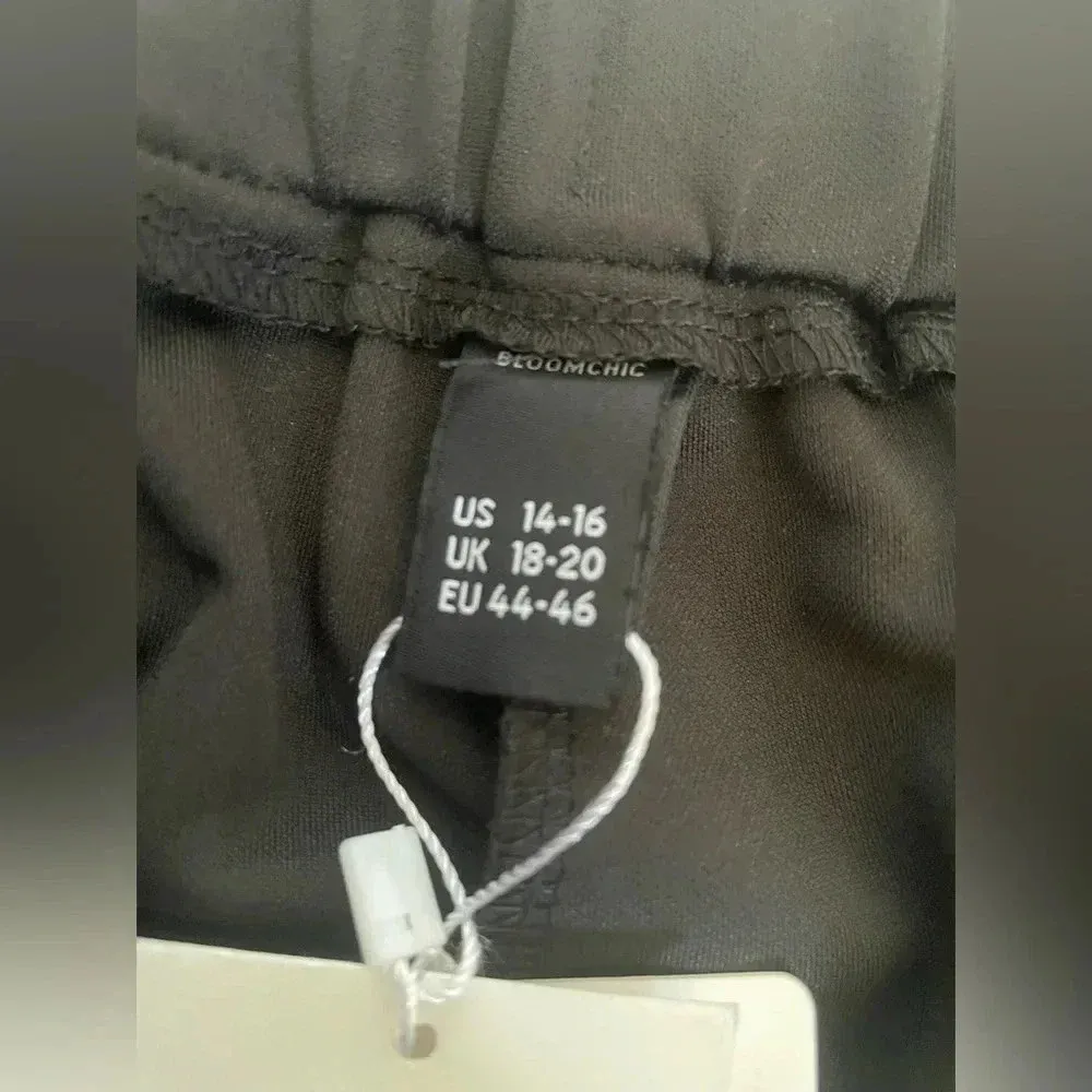 Bloom chic Pants Highrise Crop Black‎ Dress Work Pants Plus Size 14 - Image 8