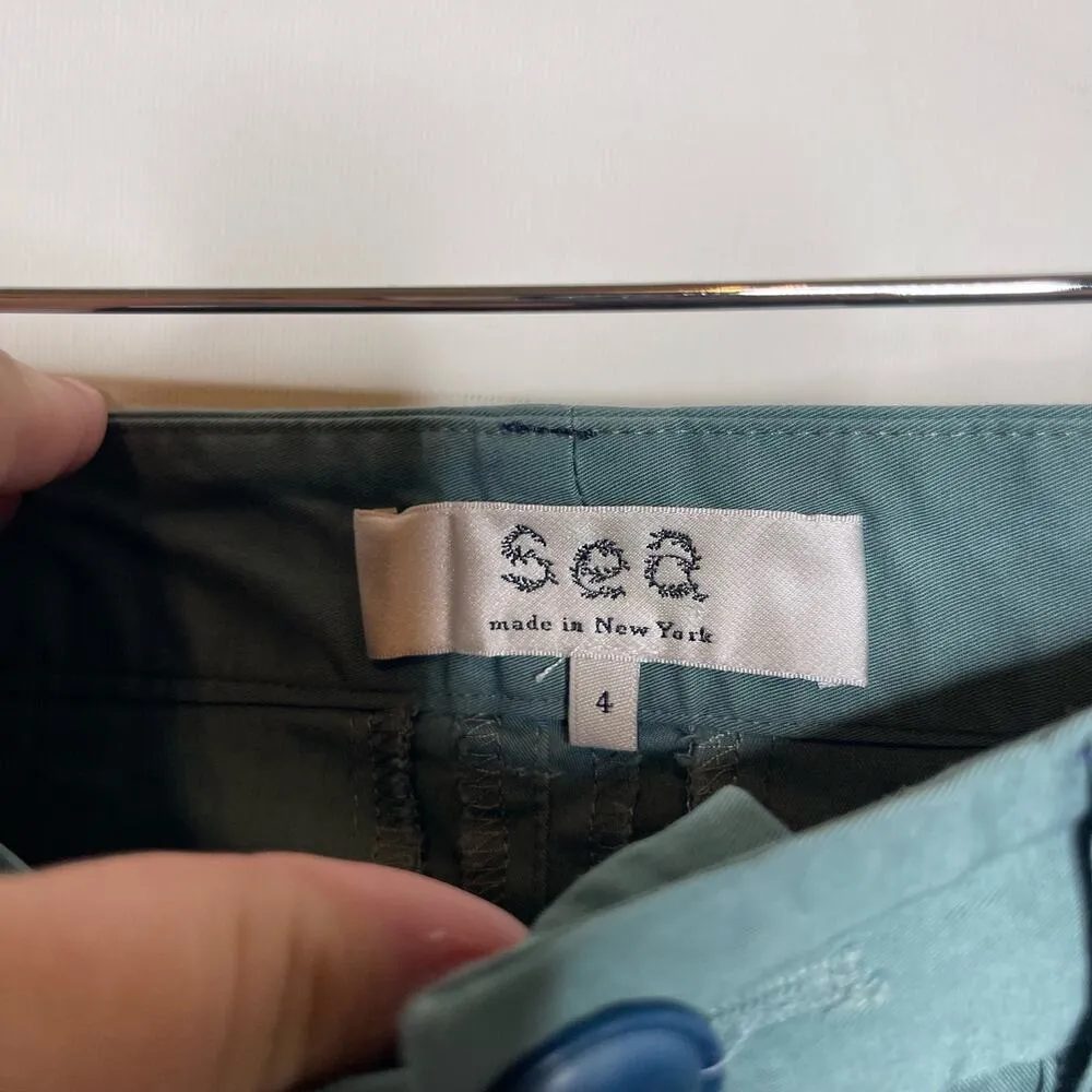 Sea New York High Rise Wide Leg Pants Womens 4 Green Moss Size 24 - Image 6