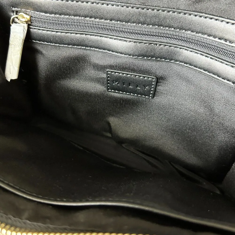 Milly Astor Ruffle Zip Clutch Bag Light Gray - Image 9