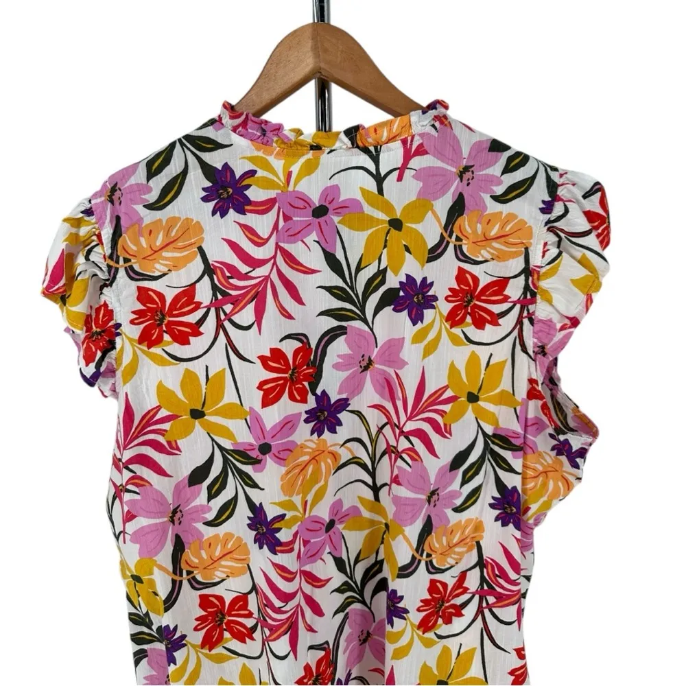 St. John's Bay Womens Crew Neck Short Sleeve Blouse XXL NWT Multi Tropical - Image 7