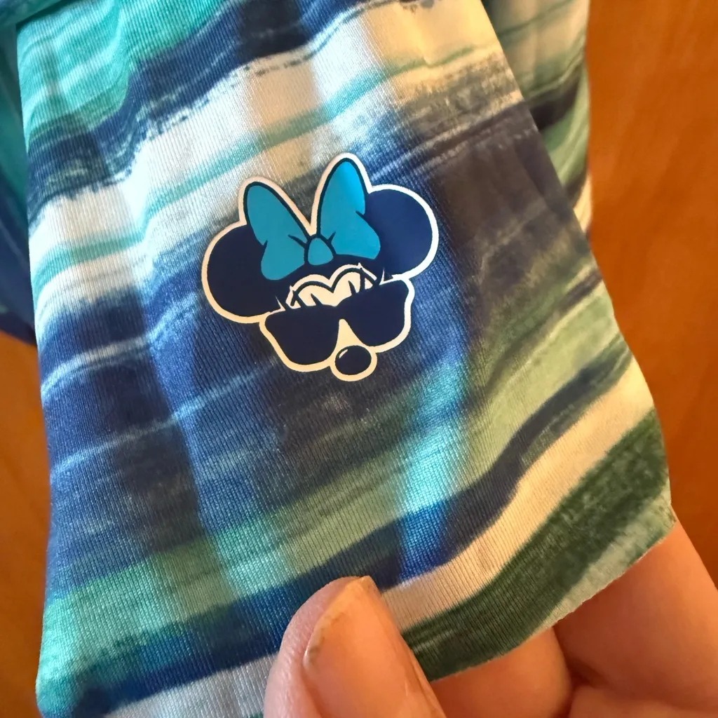 Disney Parks Women's One Piece Swimsuit Minnie Mouse Logo Blue Stripes NWT XXL - Image 5