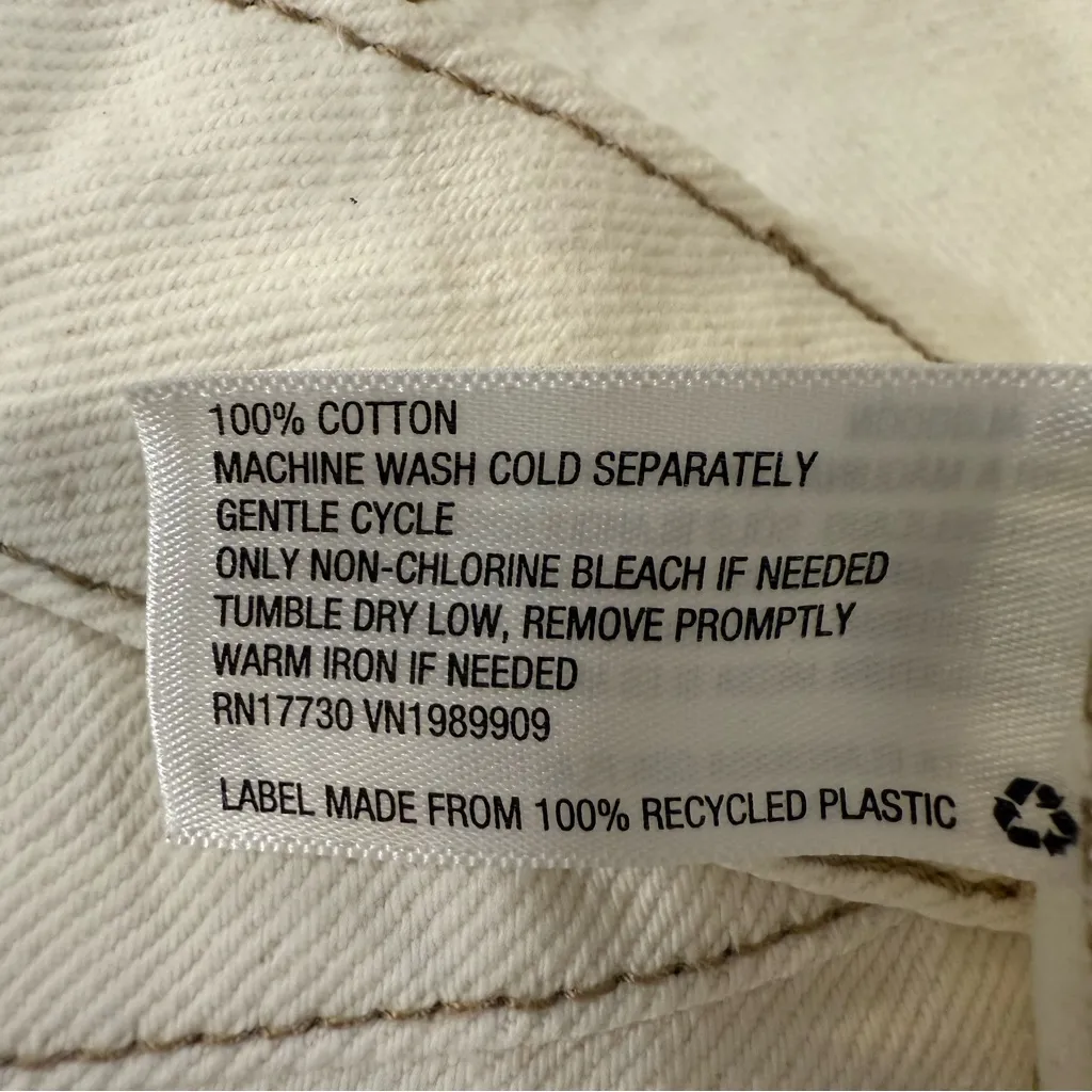 Future Collective Crossover Waist MidRise Tapered Leg Denim Jeans Womens 4 White - Image 6