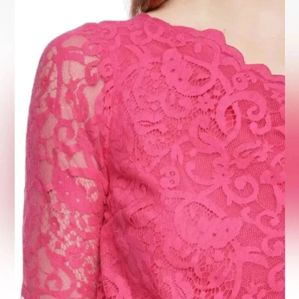 Juicy Couture One Shoulder Lace Cocktail Dress Pink Starlet Women’s Size 2 - Image 3