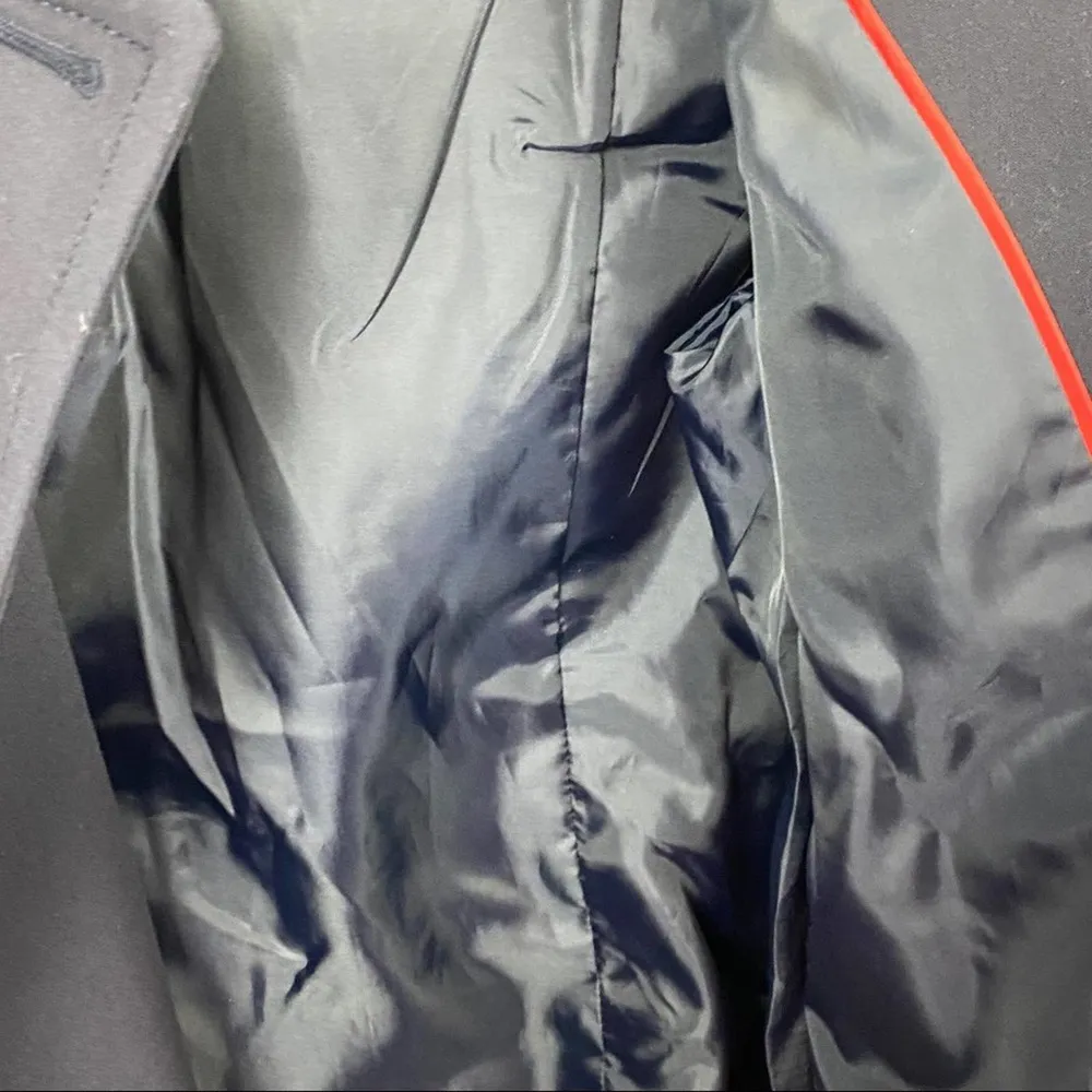 LIZ CLAIBORNE Navy Blue Double Breasted Lined Pea Coat, Size Medium - Image 6