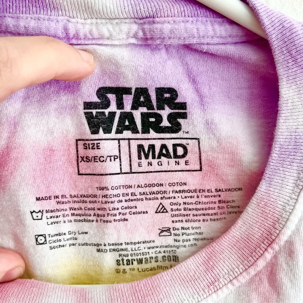 BoxLunch Exclusive Disney Star Wars Droids Ice Cream Tie Dye Shirt Top XS - Image 5