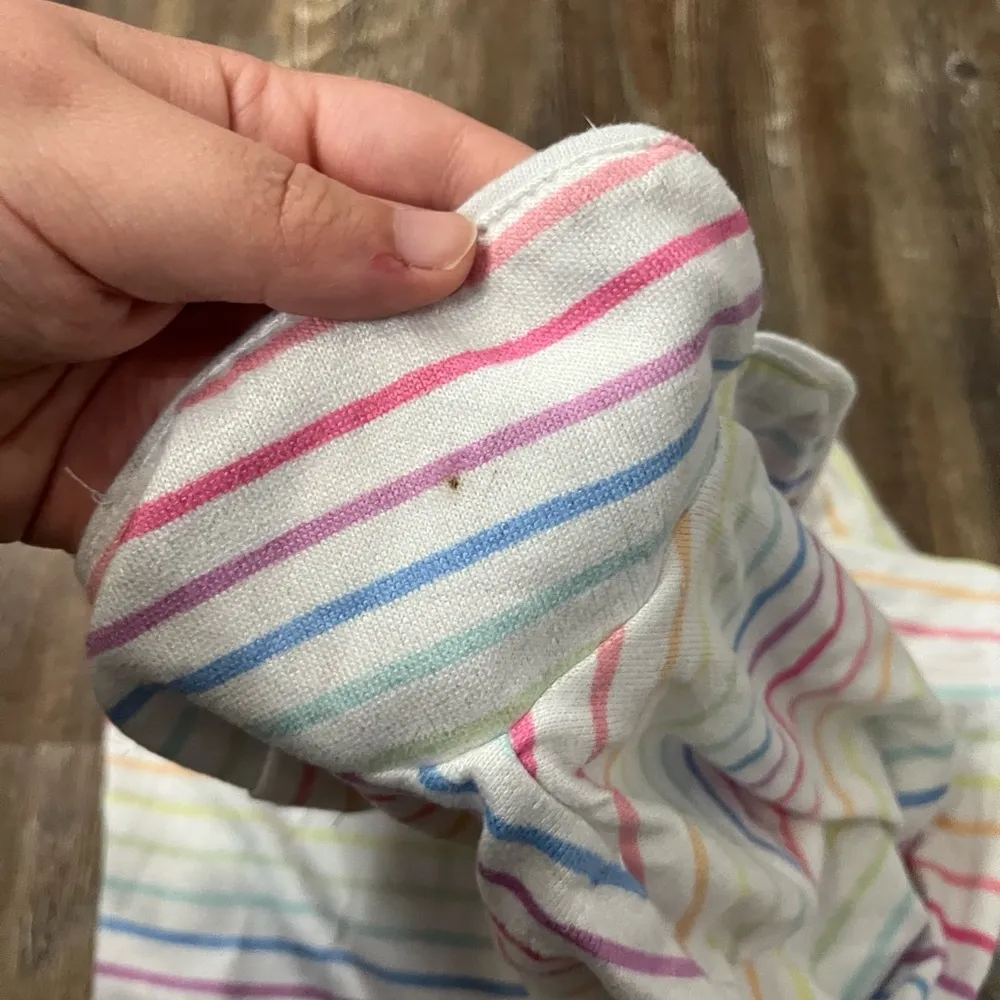 KIKIT Rainbow Striped Pajama Lounge Set Drawstring Waist Size Medium - Image 7