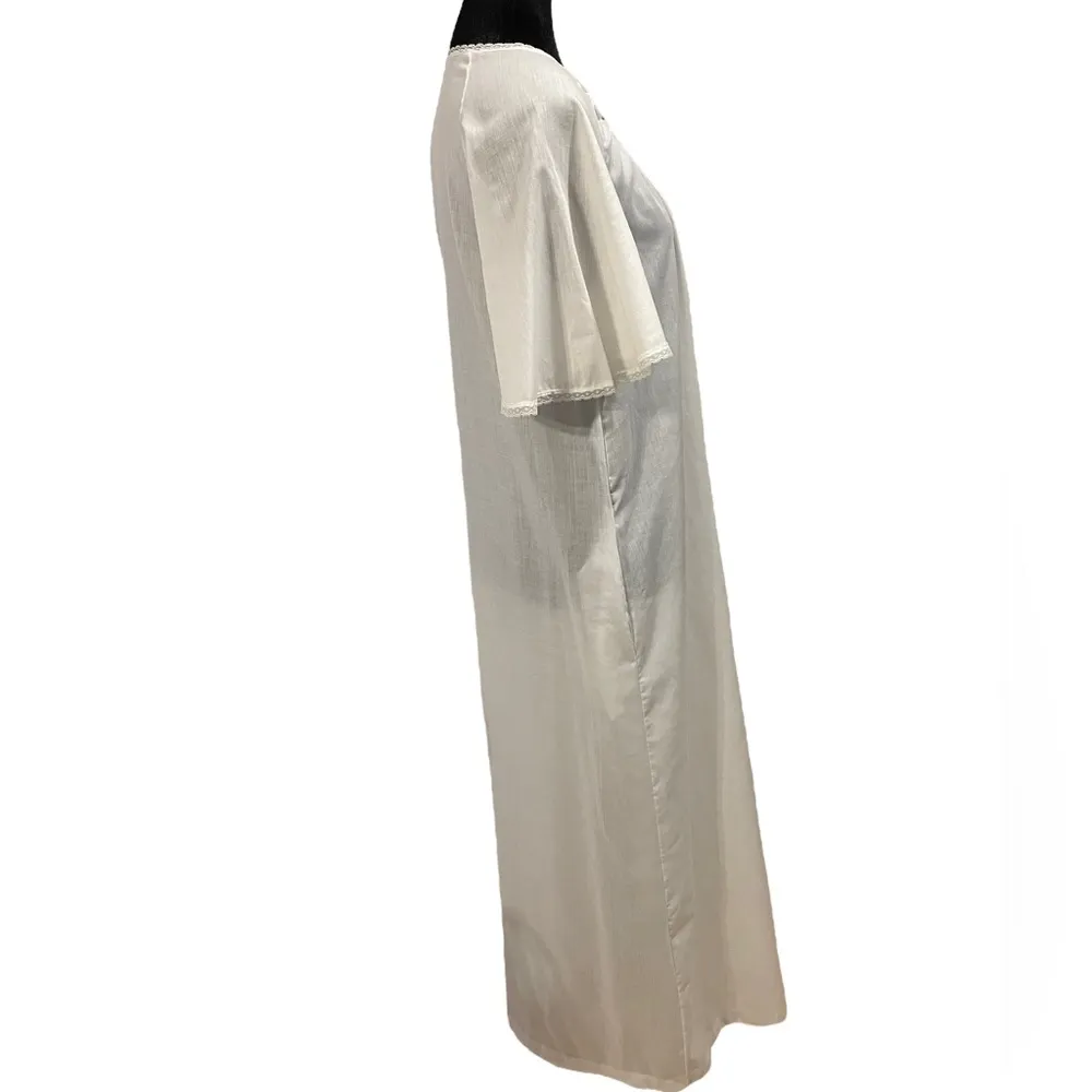 Kayser Vintage Fairy Whimsical Kidcore Floral Butterfly Honey Comb Smocked Dress Size M - Image 5