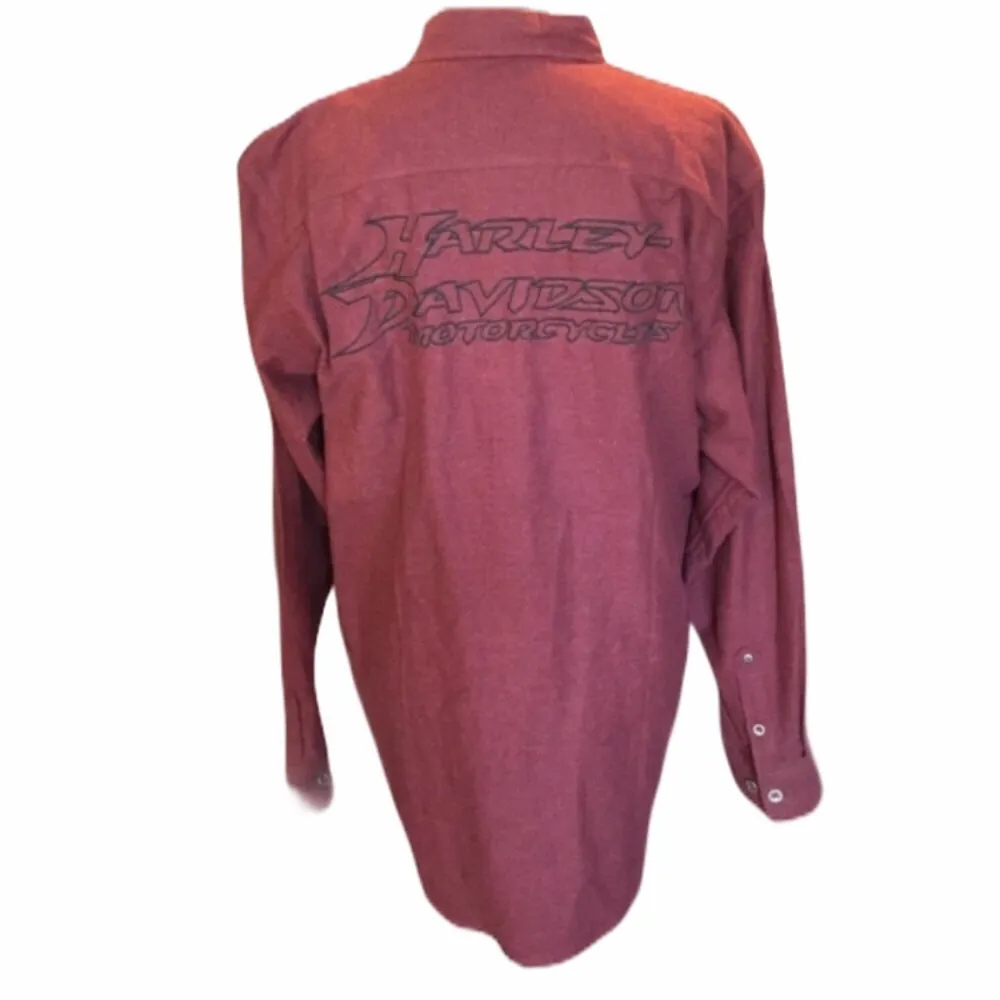 Harley Davidson Long Sleeve Shirt, Maroon, Medium - Image 6